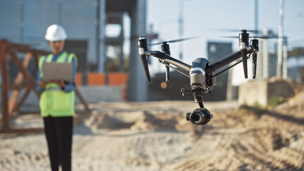 Drones in security construction