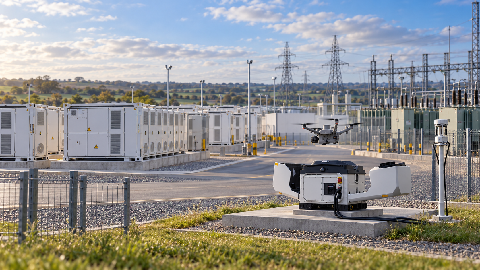 Iprosurv drones in your industry - electrical battery power storage station and inspection